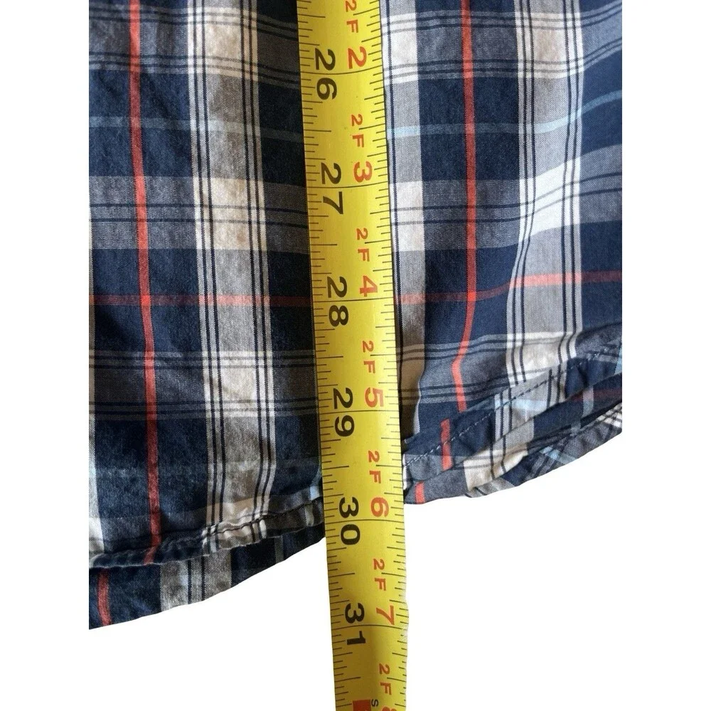 Banana Republic Mens XL Tailored Slim Fit Soft Wash Long Sleeve Plaid Shirt